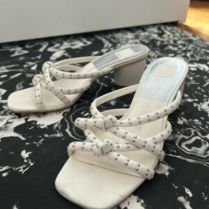 Dolce Vita White Studded Heels
